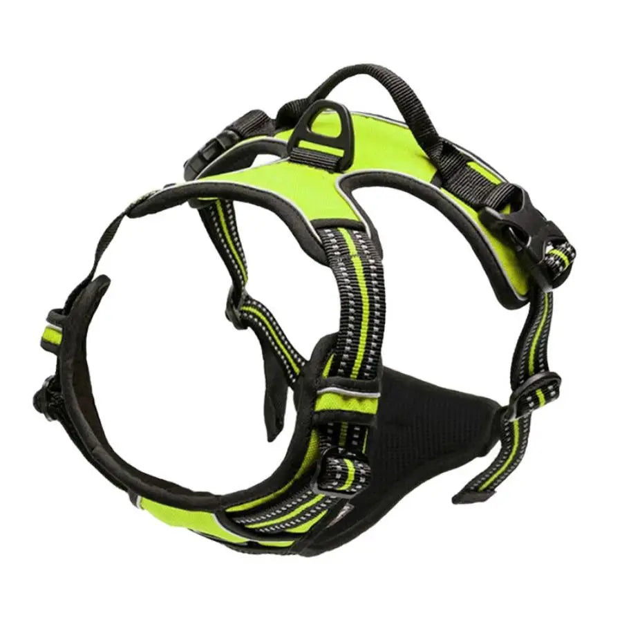 Arnés para perros sin tirones, Clip frontal, mango de fácil control reflectante resistente para caminar con perros grandes