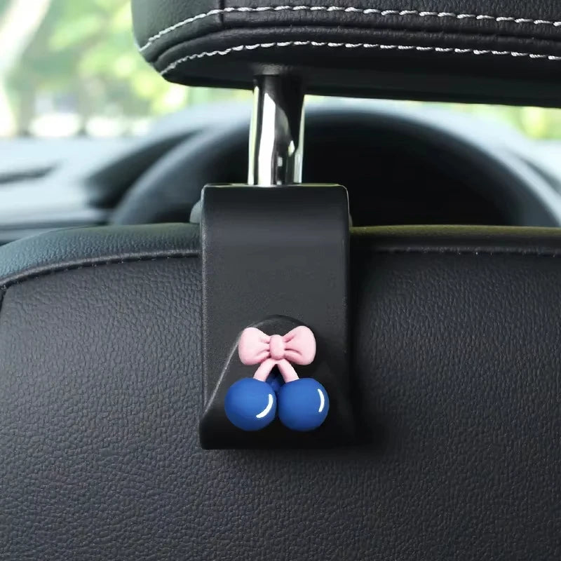 Gancho trasero para asiento de coche con cabeza de perro, decoración tridimensional 3D para asiento trasero de coche, accesorios decorativos para Interior