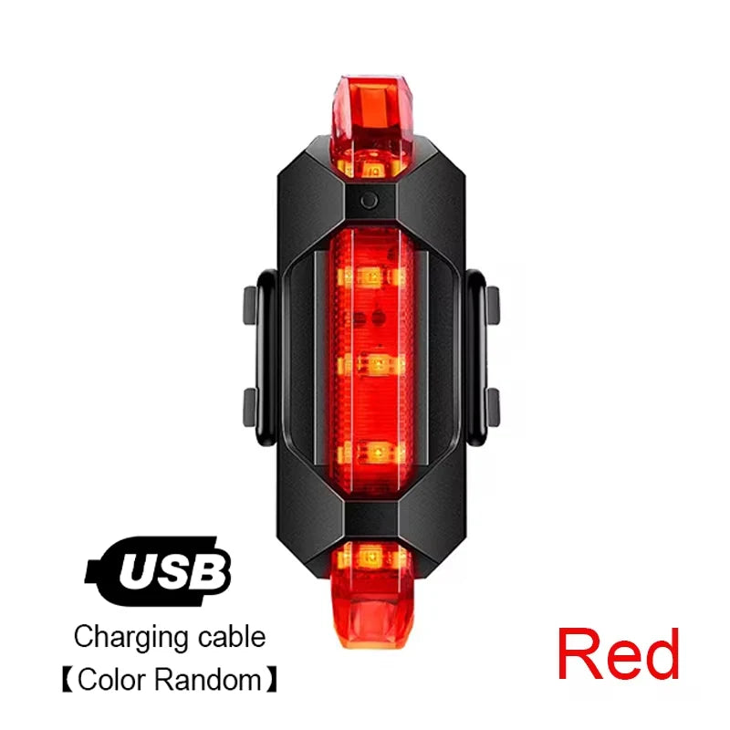 Juego de luces delanteras para bicicleta con luz trasera, recargable por USB, fácil de instalar, 3 modos, accesorios para bicicleta de carretera MTB