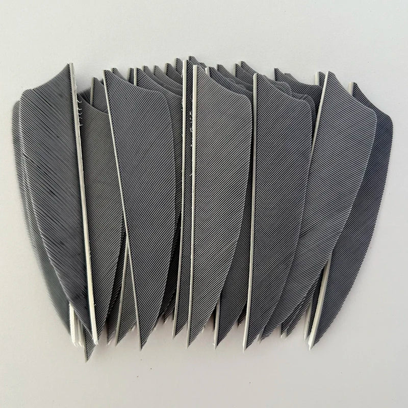 50 Plumas de Pavo de 3 Pulgadas para Flechas, Plumas de Corte Escudo para Arquería, Accesorios para Arco y Flecha