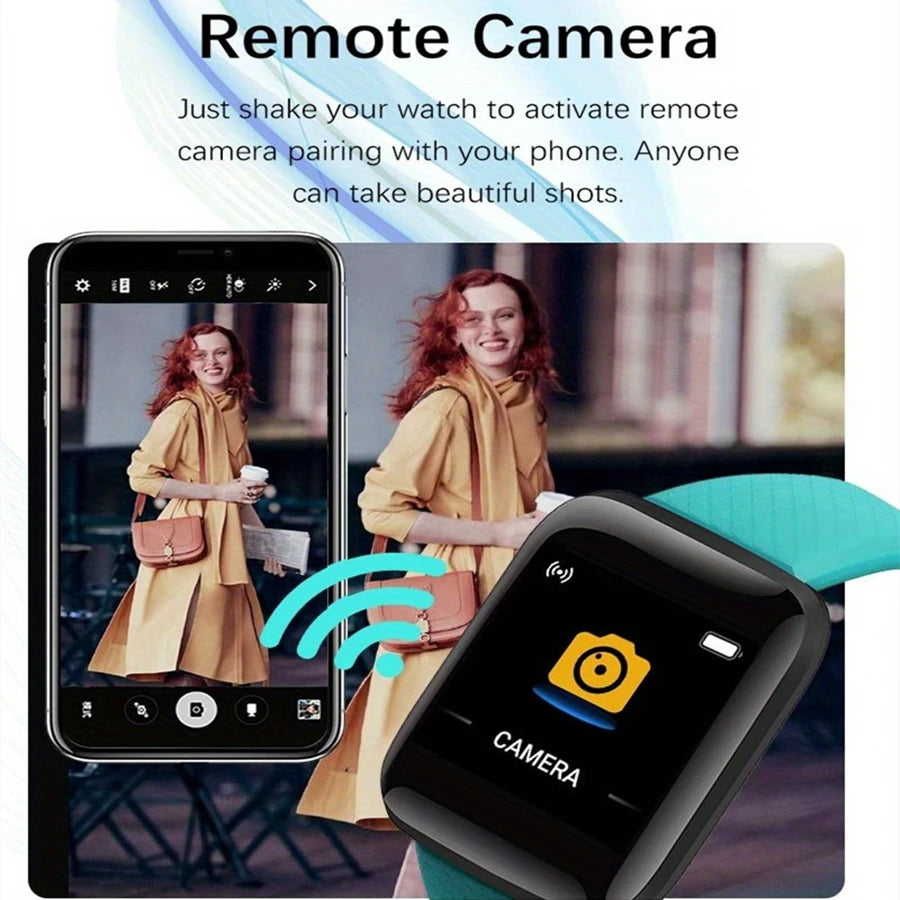 Reloj inteligente para hombre y mujer, pulsera con mensaje, Monitor de Fitness, regalo de cumpleaños, reloj electrónico para Android IOS