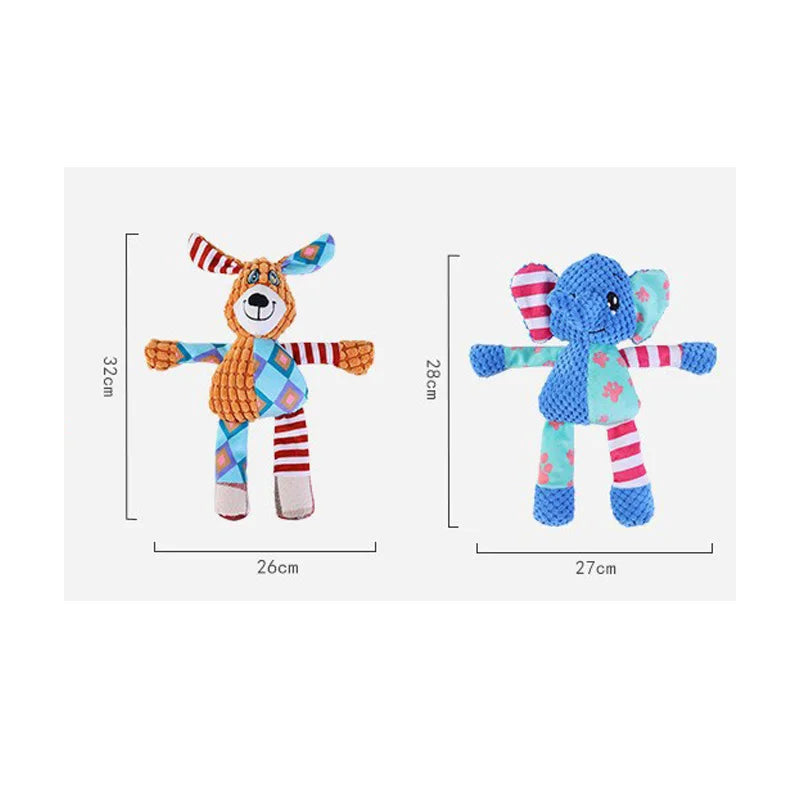 Juguete de peluche para mascotas, animales bonitos, resistente a mordeduras, interactivo, chirriante, juguete para masticar para perros, limpieza de dientes, juguete para masticar, suministros para mascotas