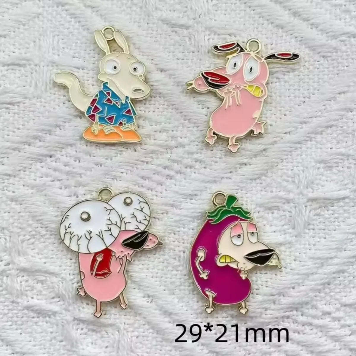 10 Uds. De dijes de perro divertidos de dibujos animados para hacer joyas, colgante esmaltado, aleación de Zinc, chapado en oro, accesorios Diy