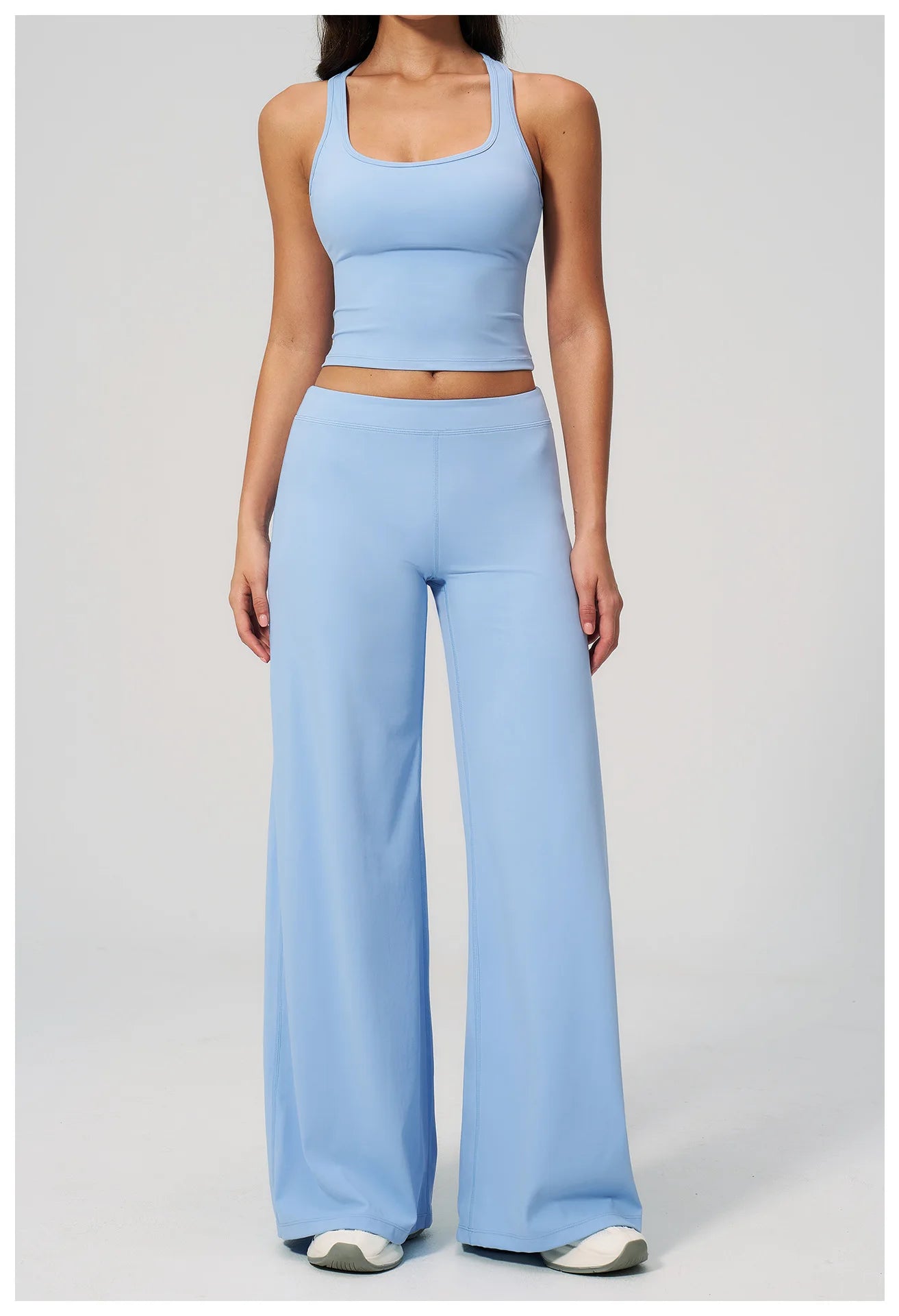 Conjunto Deportivo de Yoga para Mujer, Conjunto de Dos Piezas, Pantalones y Top, Ropa Deportiva para Gimnasio, Yoga y Entrenamiento