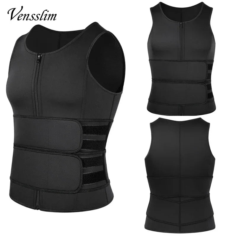 Vensslim-Chaleco moldeador de cuerpo para hombre, entrenador de cintura, camisa adelgazante, camiseta interior de compresión para Sauna y sudor, ropa moldeadora, quemador de grasa, Tops de entrenamiento