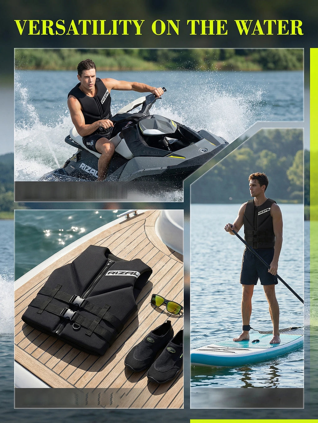 Chaleco salvavidas para adultos, para Surf, Kayak, Wakeboard, lanchas de rescate, balsa, esquí, deportes acuáticos, natación, rescate a la deriva