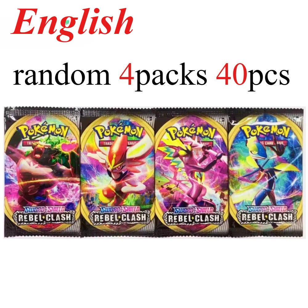 40 Uds. Tarjeta de Pokémon prismática 151 evoluciones inglés Booster Battle juego de cartas de Pokémon Carte Trading tarjetas de colección regalo