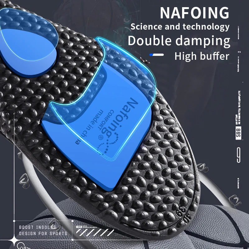 Plantillas deportivas transpirables con amortiguación y absorción de impactos para zapatos, plantillas para correr, para hombres y mujeres, almohadillas de masaje y cuidado para pies