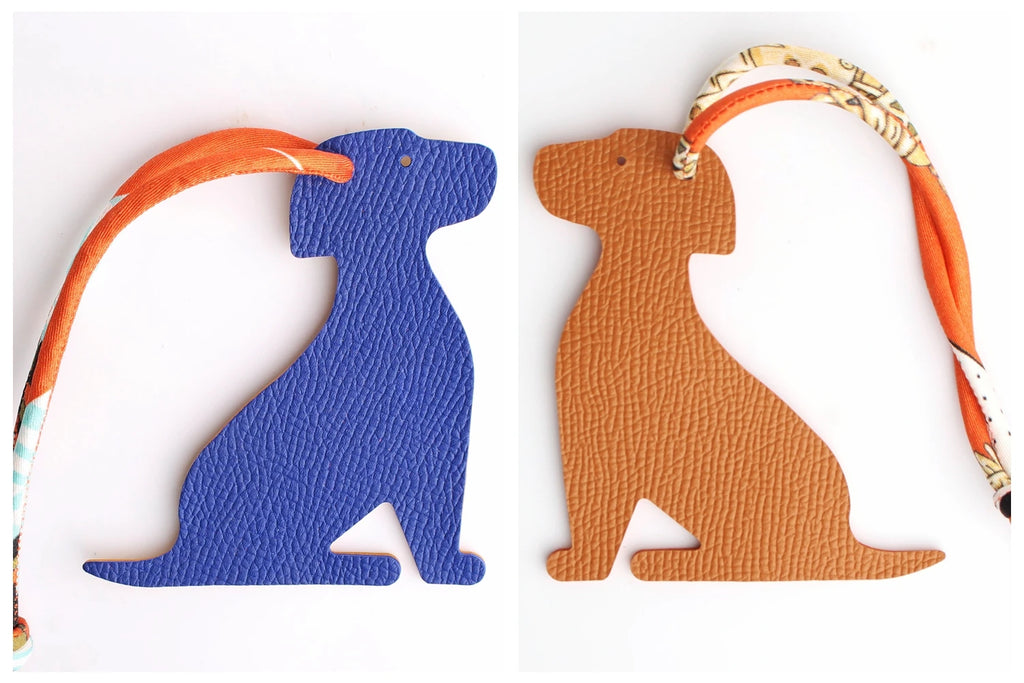 Llavero con doble cara de piel auténtica de grano completo de cocodrilo, gato de la suerte, cachorro, perro, caballo, mochila, colgante, Animal, bolso de mujer