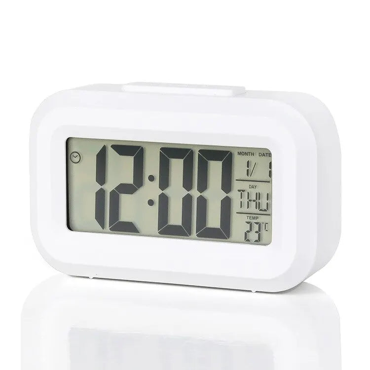 Reloj con alarma digital LED, retroiluminación, calendario de datos, reloj electrónico multifunción, reloj de mesa