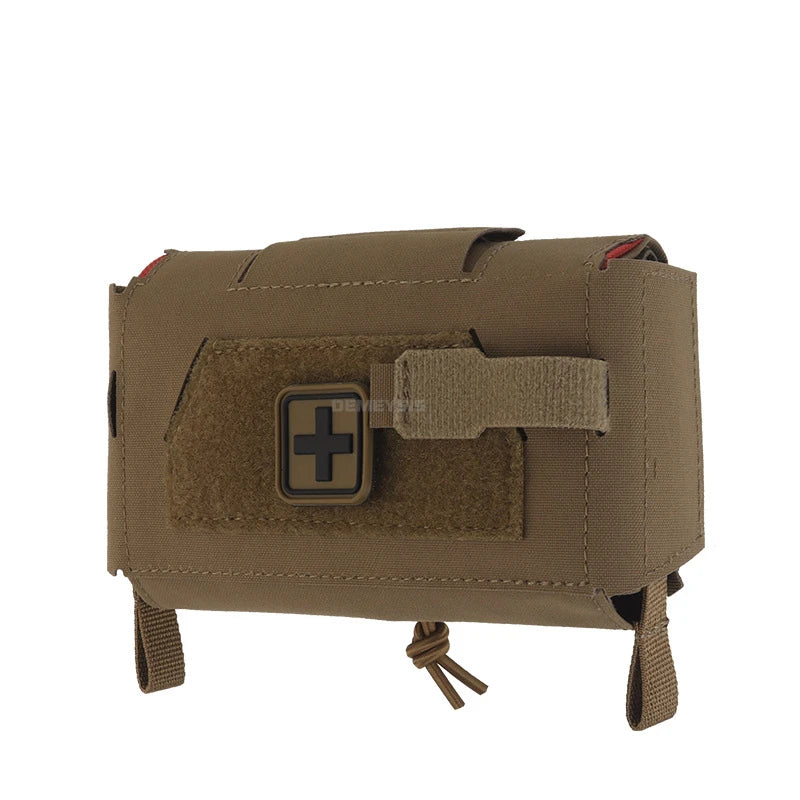 Bolsa táctica de primeros auxilios médicos, bolsas compactas para traumatismos al aire libre, IFAK para caza, chaleco Airsoft, portador de placa