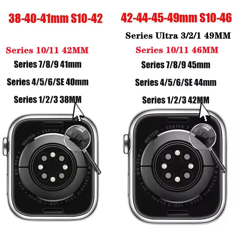Correa de silicona para Apple Watch, 46mm, 44mm, 45mm, 40mm, 41mm, 42-38mm, 49mm, pulsera deportiva iwatch series 11 10 9 8 7 6 5 SE Ultra3