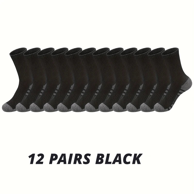 6/12 pares de calcetines de gimnasio al aire libre para hombre, alta calidad, cómodos, suaves, agarre al suelo, fútbol, talla grande, nuevo estilo