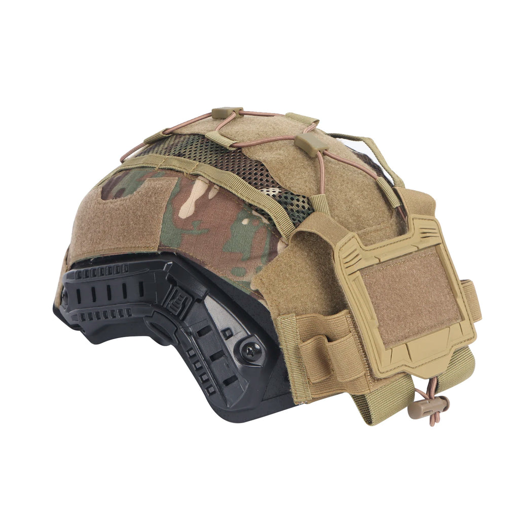 Juego de fundas para casco táctico para casco marítimo, bolsa para batería NVG, funda de malla híbrida de caza para cascos balísticos y