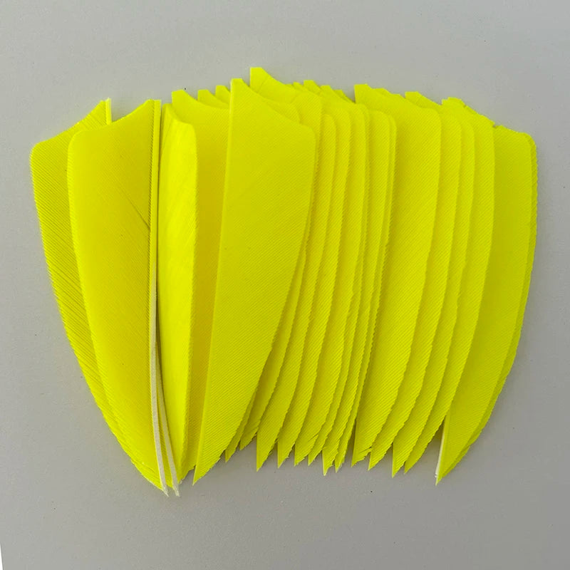 50 Plumas de Pavo de 3 Pulgadas para Flechas, Plumas de Corte Escudo para Arquería, Accesorios para Arco y Flecha