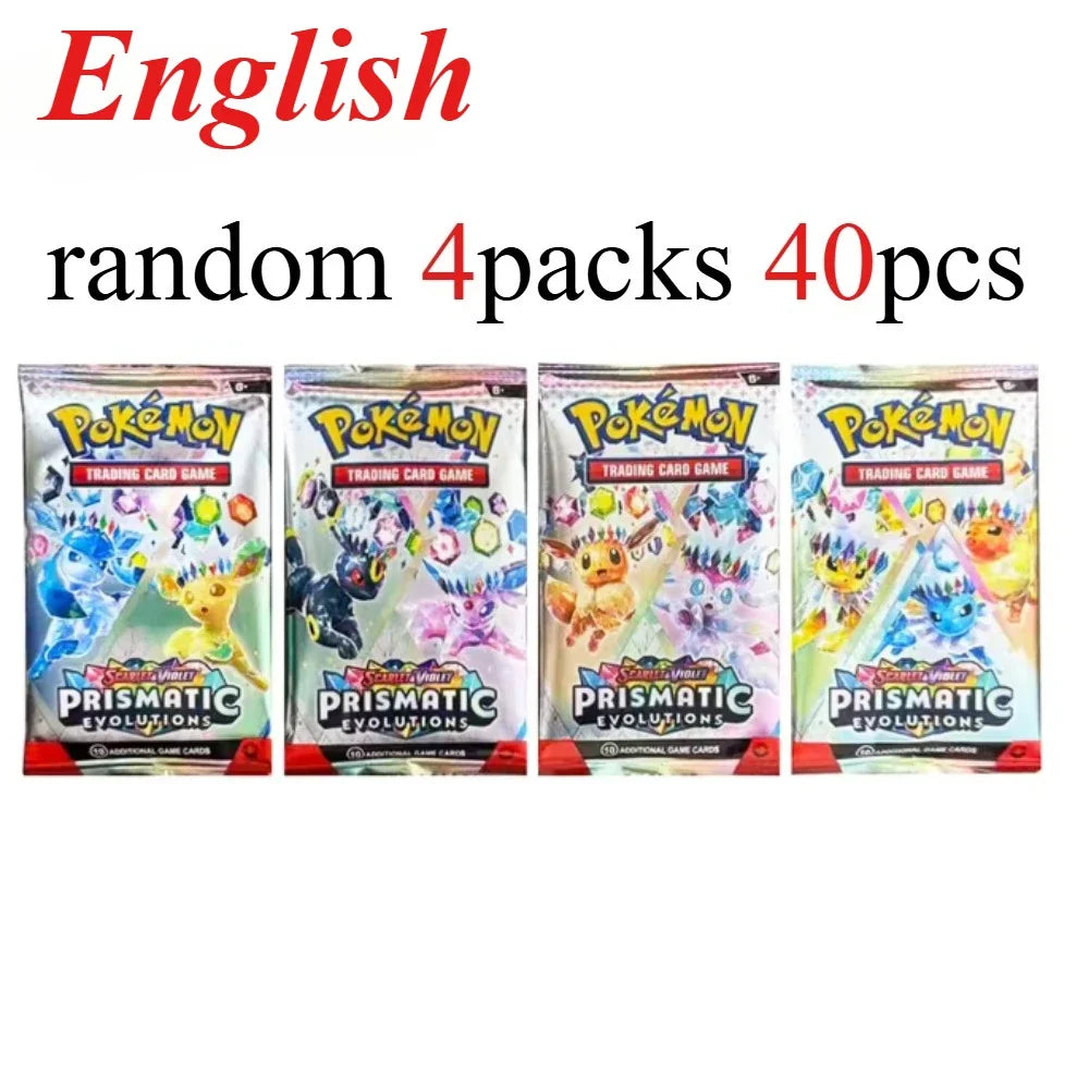 40 Uds. Tarjeta de Pokémon prismática 151 evoluciones inglés Booster Battle juego de cartas de Pokémon Carte Trading tarjetas de colección regalo