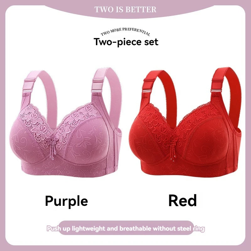 Sujetadores de encaje para mujer, Bralette con perspectiva ultrafina, sujetador con escote en V profundo, lencería Sexy, Tops de talla grande, ropa interior para mamá, sujetador activo