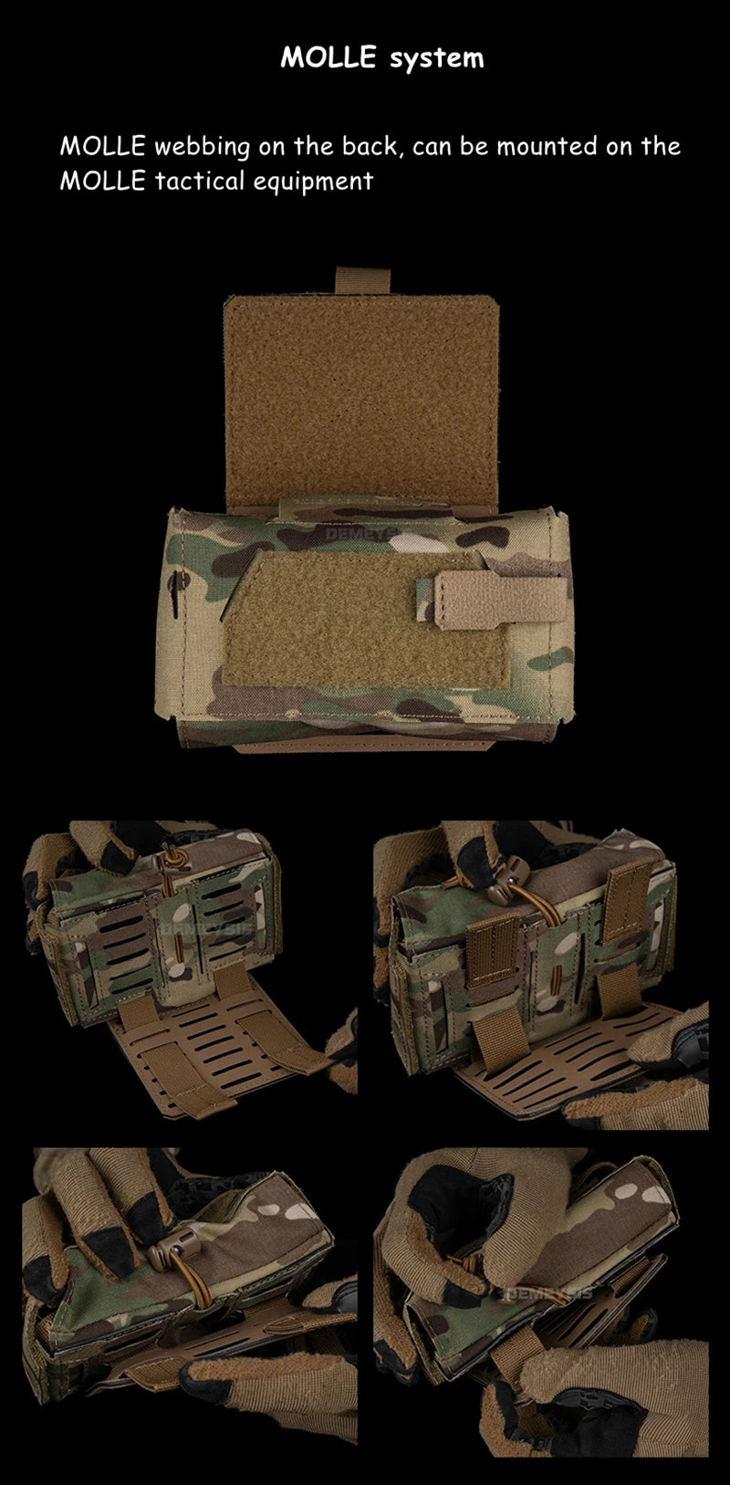 Bolsa táctica de primeros auxilios médicos, bolsas compactas para traumatismos al aire libre, IFAK para caza, chaleco Airsoft, portador de placa