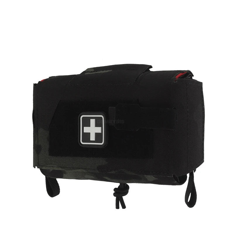 Bolsa táctica de primeros auxilios médicos, bolsas compactas para traumatismos al aire libre, IFAK para caza, chaleco Airsoft, portador de placa