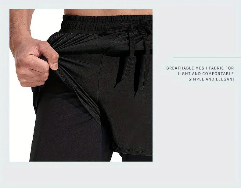 Trajes de Baño para Hombre de Secado Rápido, Shorts Deportivos con Forro de Compresión para Playa, Piscina, Correr y Gimnasio