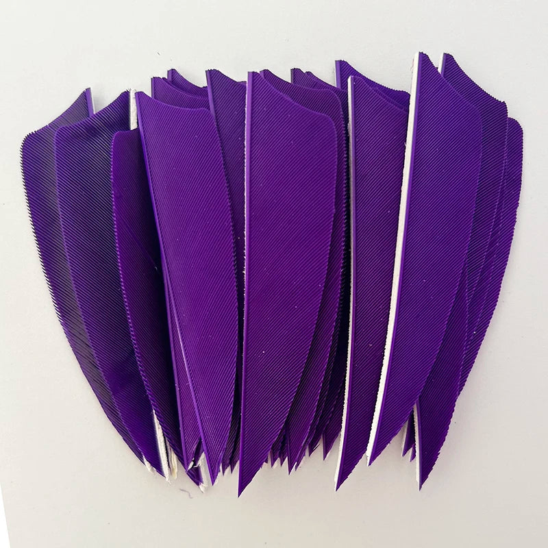 50 Plumas de Pavo de 3 Pulgadas para Flechas, Plumas de Corte Escudo para Arquería, Accesorios para Arco y Flecha