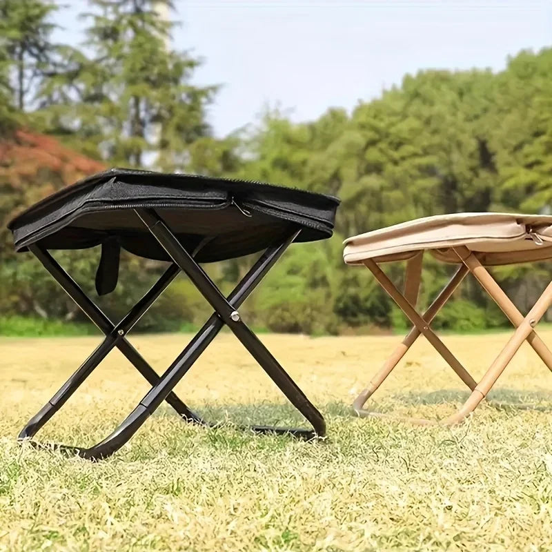 Taburete Plegable Portátil, Silla Ligera para Camping, Asiento Plegable para Pesca, Senderismo, Viajes, Uso en Interiores y Exteriores