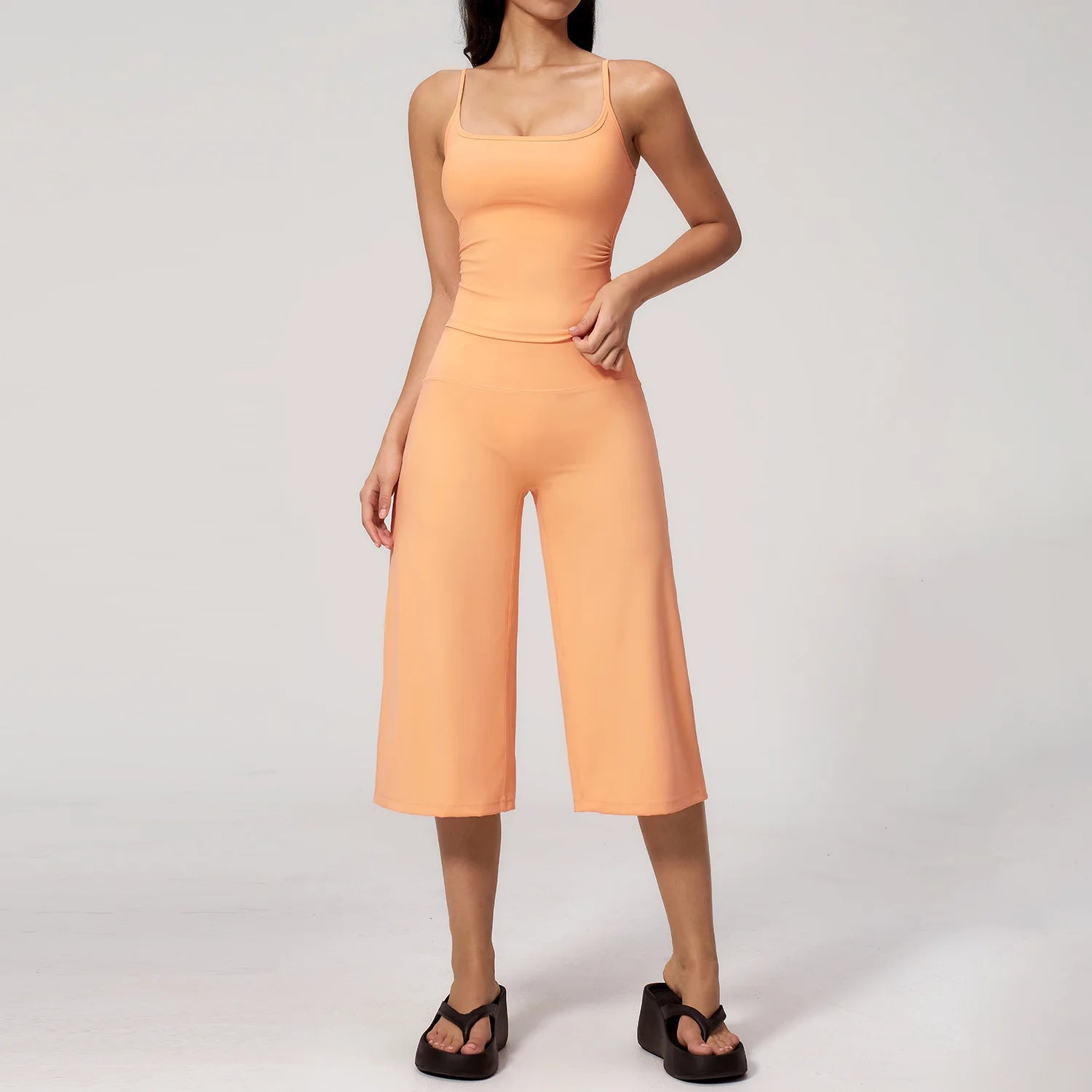 Conjunto Deportivo de Yoga para Mujer, Conjunto de Dos Piezas, Pantalones y Top, Traje Deportivo para Gimnasio, Yoga y Entrenamiento