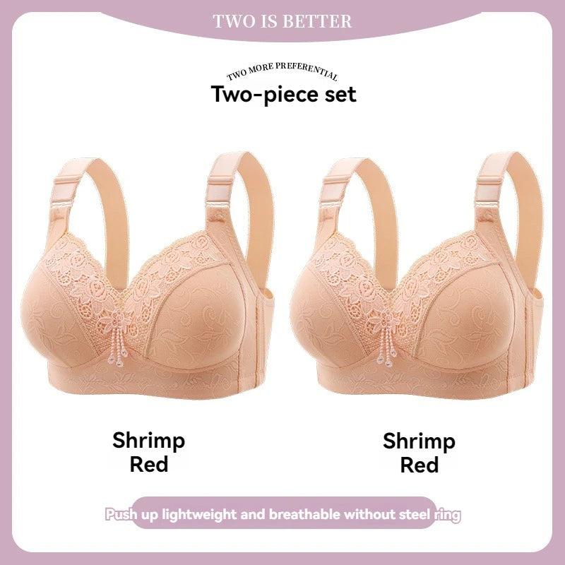 Sujetadores de encaje para mujer, Bralette con perspectiva ultrafina, sujetador con escote en V profundo, lencería Sexy, Tops de talla grande, ropa interior para mamá, sujetador activo