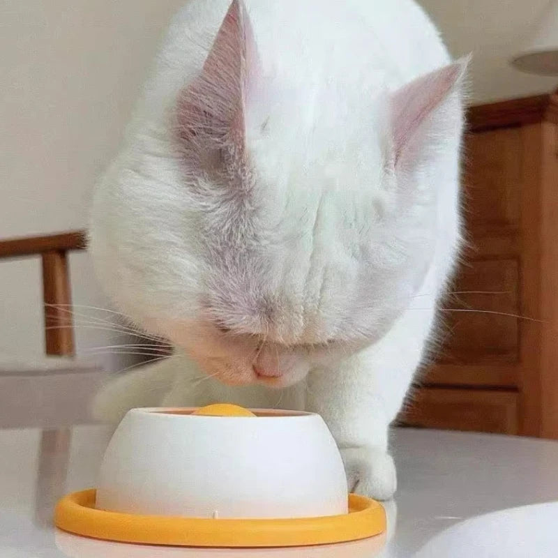 Comedero para Gatos con Compartimento Oculto para Agua y Comida, Bonito Tazón para Comer, Comedero Lento para Perros, Accesorios para Mascotas