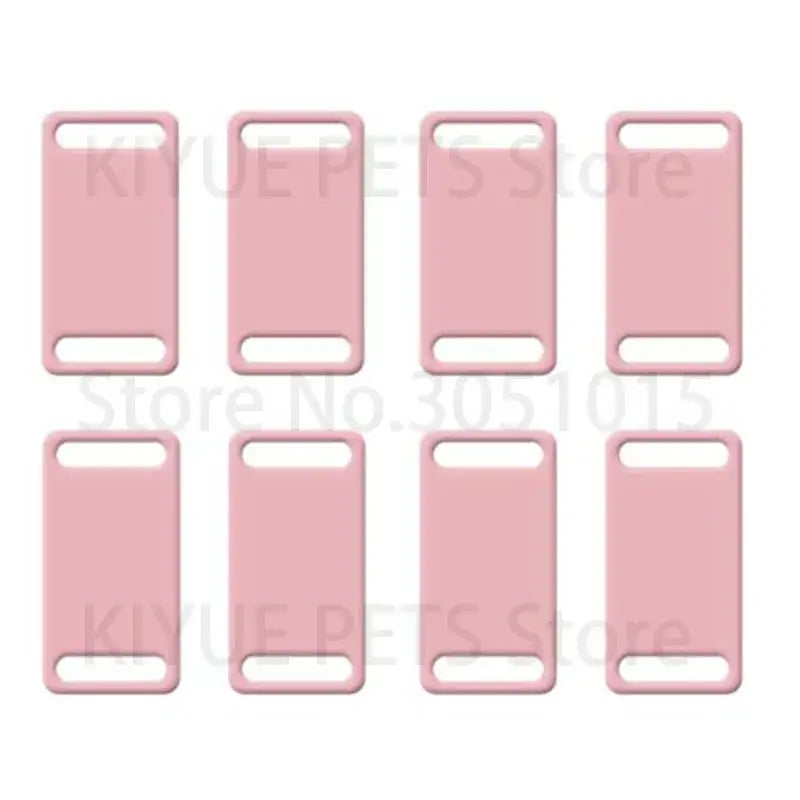 Etiquetas de identificación de aluminio para mascotas, placa de identificación grabada personalizada para perros, accesorios para Collar, 100 Uds., venta al por mayor.