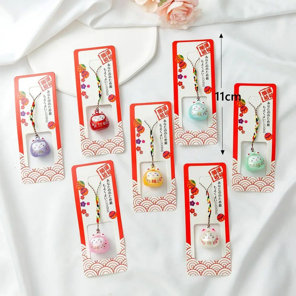 Cordón de correa para teléfono, cuerda colgante de muñeca, estilo japonés, antipérdida, Sakura, gato de la suerte, 1 unidad