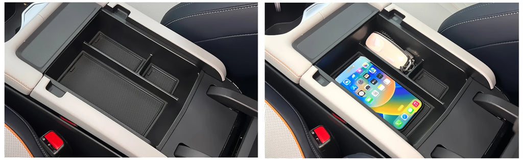 Para BYD Seal U 2023 2024 2025 caja de almacenamiento con reposabrazos consola central portavasos caja de almacenamiento en capas accesorios para Song Plus DM-i