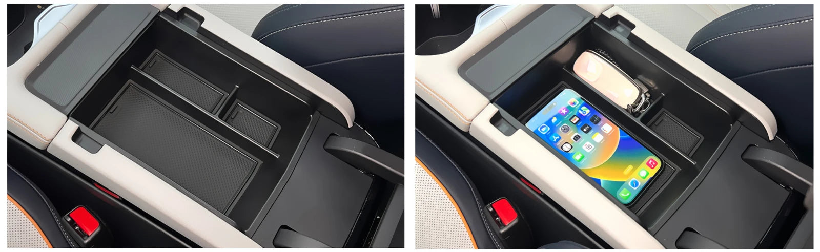 Para BYD Seal U 2023 2024 2025 caja de almacenamiento con reposabrazos consola central portavasos caja de almacenamiento en capas accesorios para Song Plus DM-i