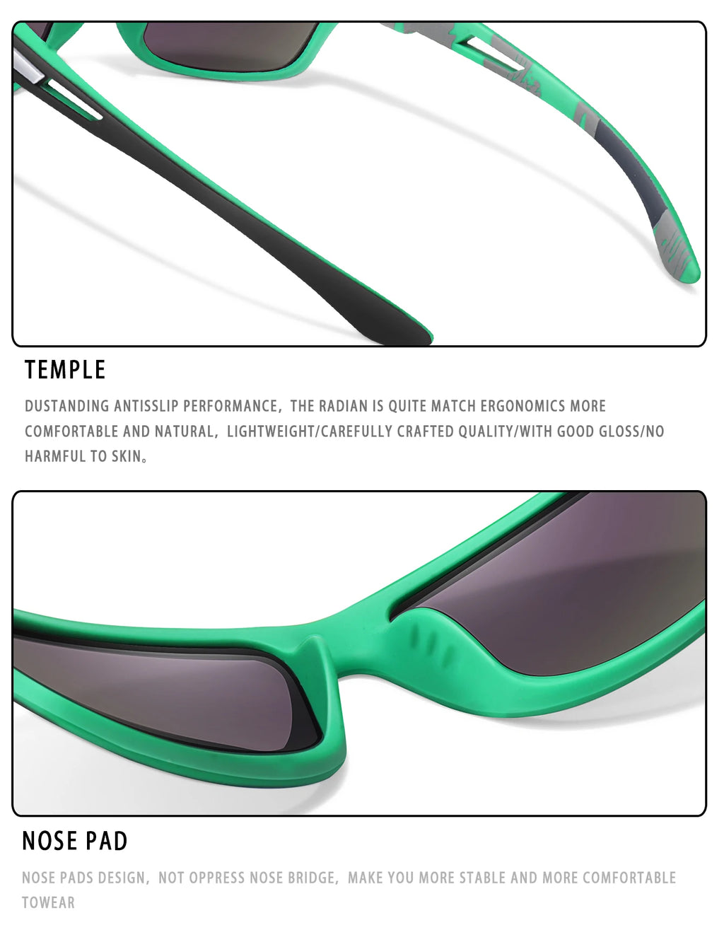 Gafas de sol polarizadas para pescar para hombre y mujer, lentes de sol antideslumbrantes UV400 para ciclismo, conducción, senderismo, 1 unidad