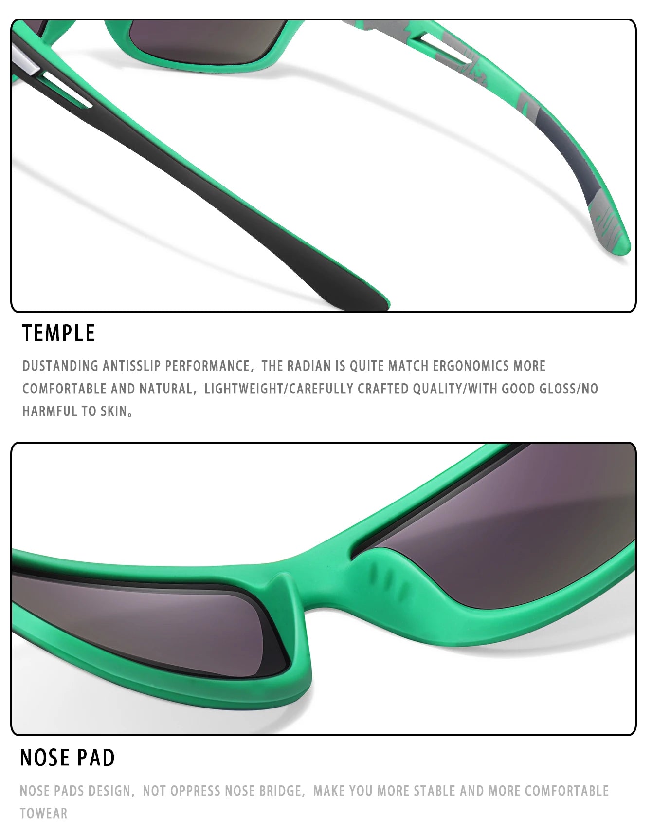 Gafas de sol polarizadas para pescar para hombre y mujer, lentes de sol antideslumbrantes UV400 para ciclismo, conducción, senderismo, 1 unidad