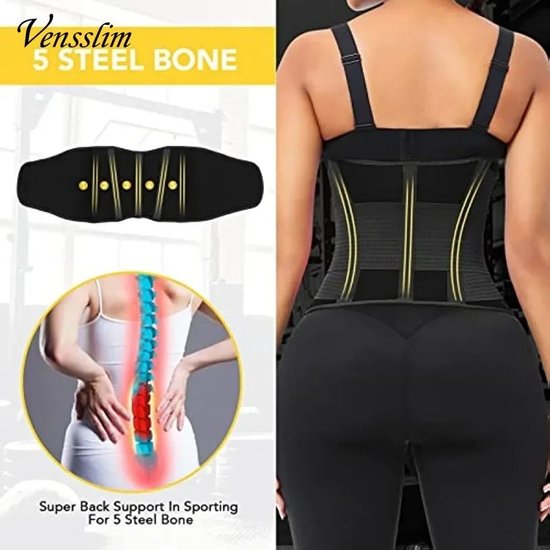 Vensslim mujeres Sauna sudor Abdomen recortador cinturón cintura entrenador adelgazante cuerpo Shaper corsé entrenamiento vientre delgado quemador de grasa fajas