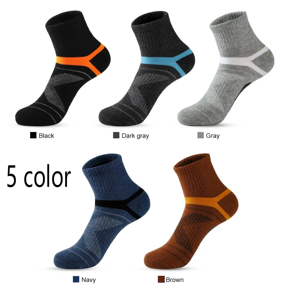 Lote de 3/5/10/20 pares de calcetines deportivos negros para hombre, calcetines informales para correr, Otoño Invierno, calcetines transpirables de alta calidad para hombre