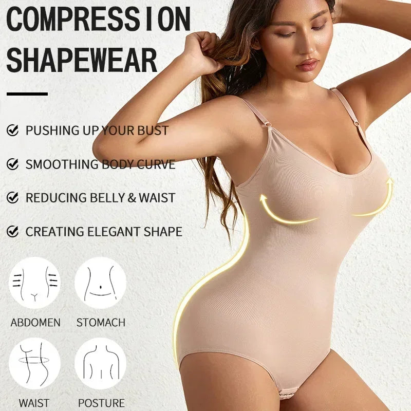 Body moldeador breve sin costuras sólido de 1 pieza, moldeador de cuerpo más delgado para levantamiento de glúteos y Control de barriga, ropa interior para mujer