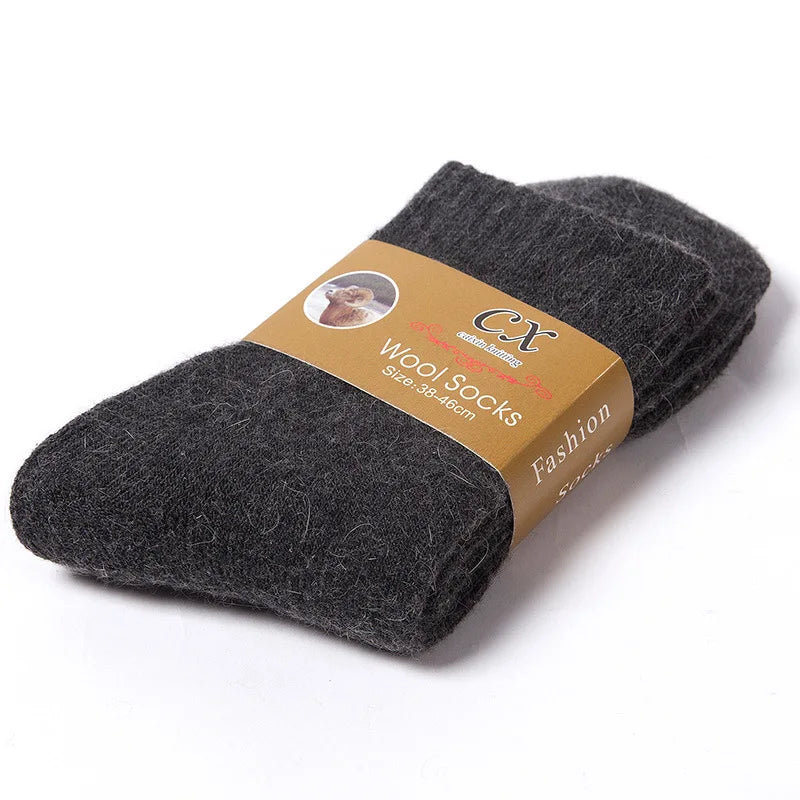 2025 nuevos calcetines cálidos súper gruesos de invierno, calcetines de lana para hombres y mujeres, calcetines sólidos, calcetines de lana Merino contra la nieve fría, calcetines Terry