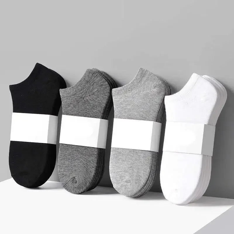 5 pares de calcetines tobilleros de alta calidad para hombre, calcetines deportivos de algodón transpirables, calcetines de malla informales atléticos de verano de corte fino corto Sokken talla 38-45