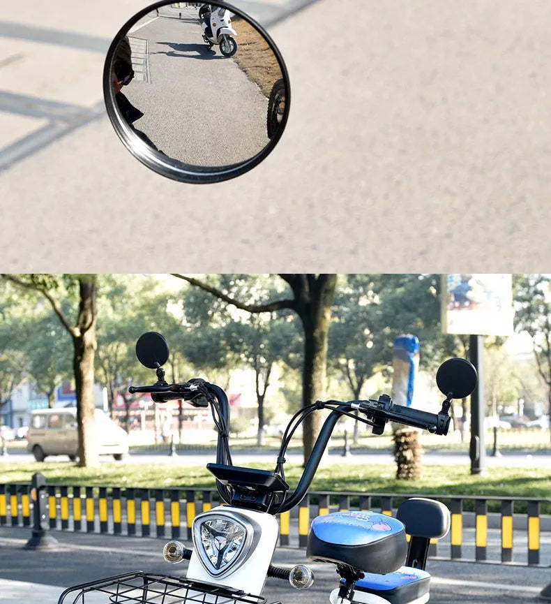Espejo retrovisor para bicicleta, espejos retrovisores universales giratorios ajustables de 360 grados para manillar de ciclismo, para bicicleta de montaña y carretera, 1/2 Uds.