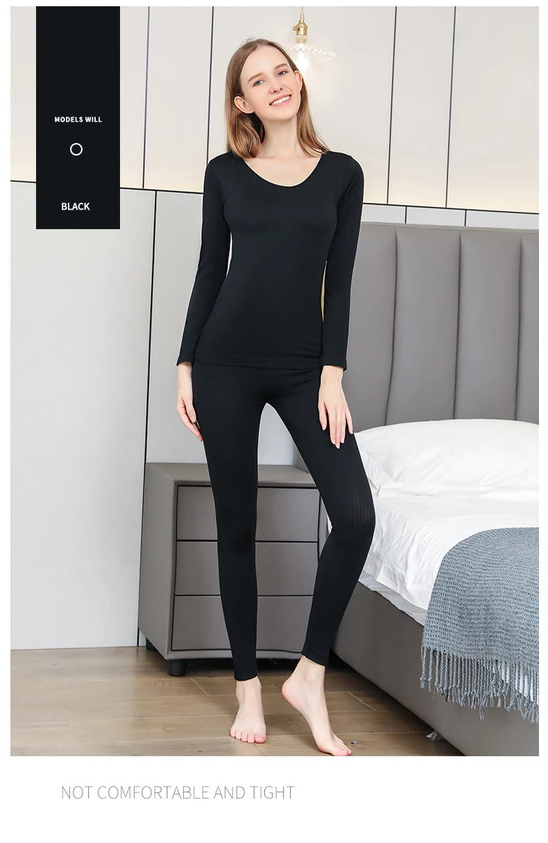 1 Juego de ropa interior térmica cálida, ropa íntima sexi para mujer, Calzoncillos largos con forma de mujer, ropa moldeadora térmica de cuello medio para mujer
