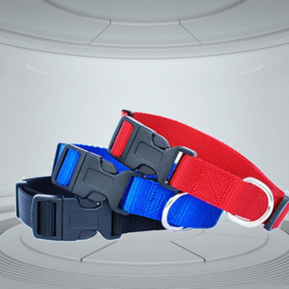 Collar ajustable de nailon de seguridad para perros, cachorros, gatos y mascotas, hebilla de liberación rápida separable, suministros para perros