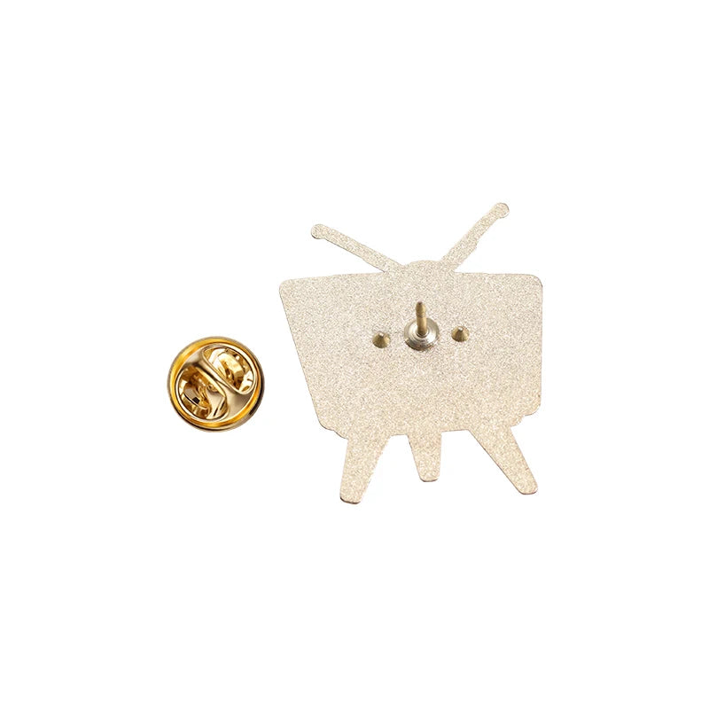 Alfileres esmaltados de televisión Retro creativos, broches de Metal Vintage de dibujos animados divertidos de los años 80, insignia de solapa para mochila, regalo de joyería para amigos