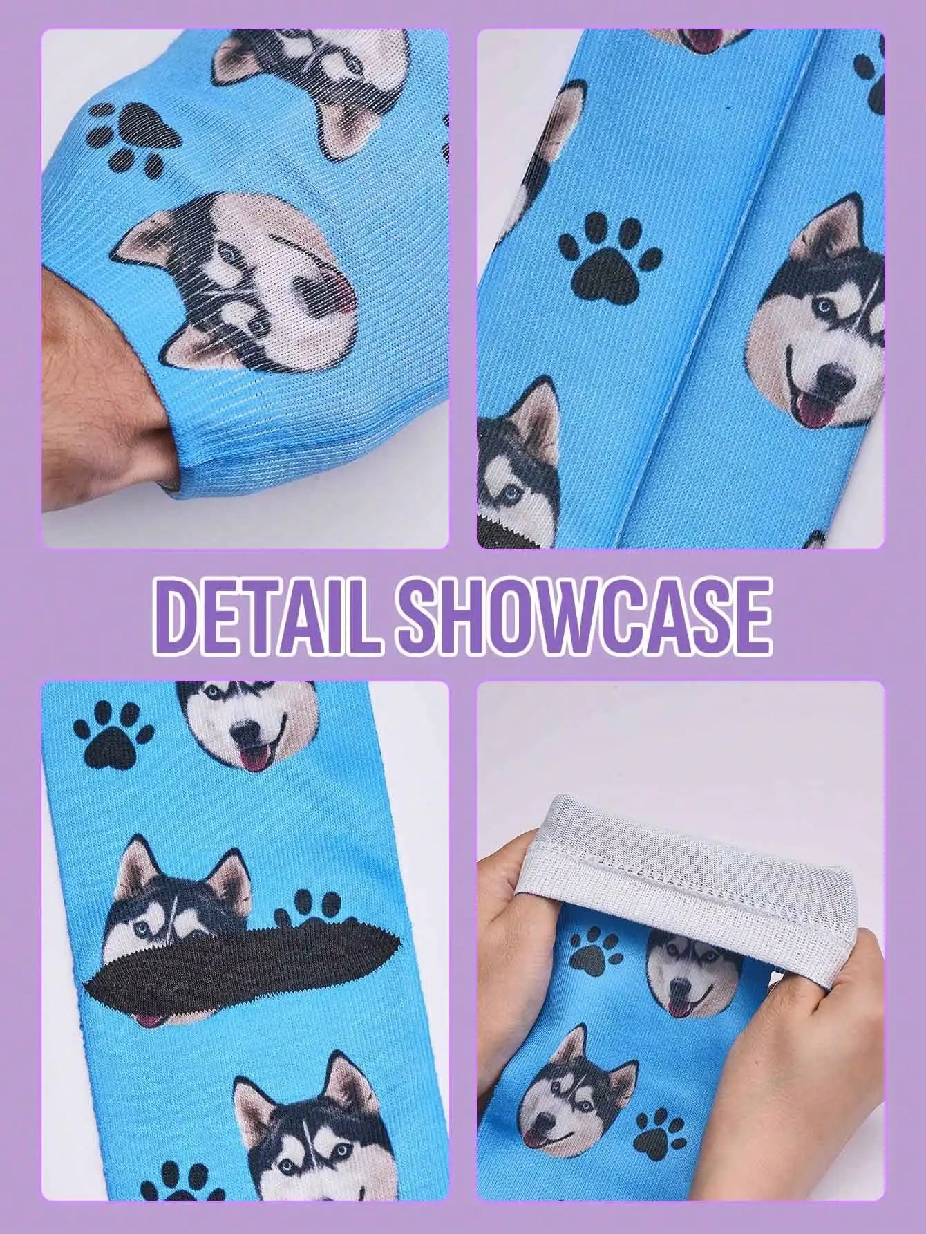 Calcetines con cara personalizada Calcetines con foto personalizados Regalo divertido para hombres Mujeres Parejas Amigos Calcetines estampados personalizados únicos