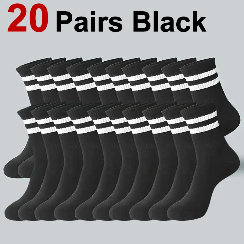 5/10/20 pares de calcetines de cuello redondo de color sólido neutro, calcetines deportivos transpirables y cómodos para primavera y verano, calcetines deportivos para todas las estaciones
