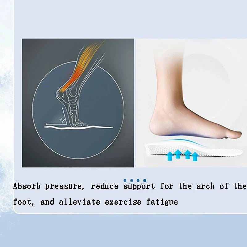 Plantillas deportivas transpirables con amortiguación y absorción de impactos para zapatos, plantillas para correr, para hombres y mujeres, almohadillas de masaje y cuidado para pies