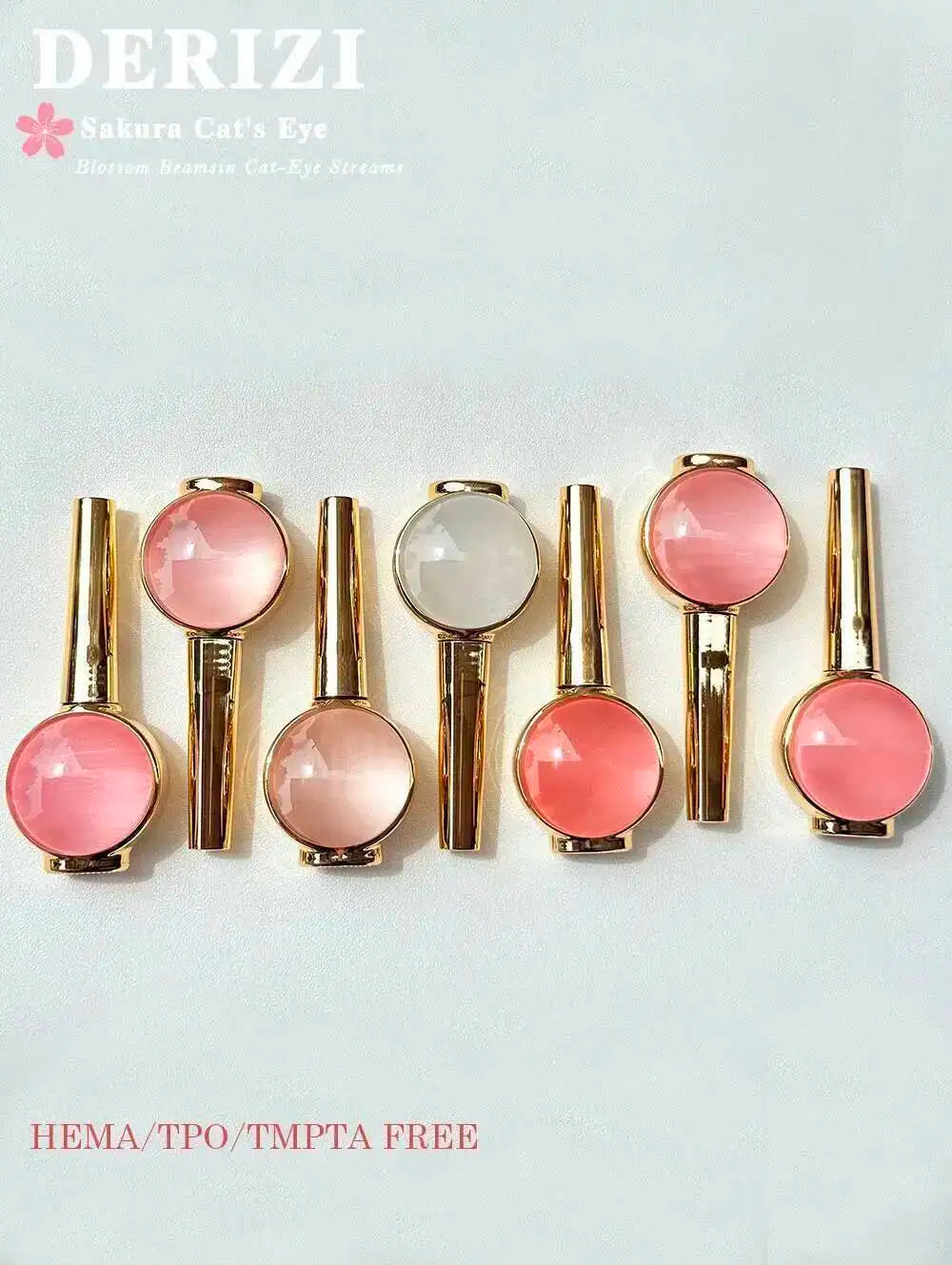 Juego de esmaltes de uñas en Gel de ojo de gato de cristal Sakura rosa, barniz de Gel LED UV magnético brillante semipermanente con tarjeta de Color