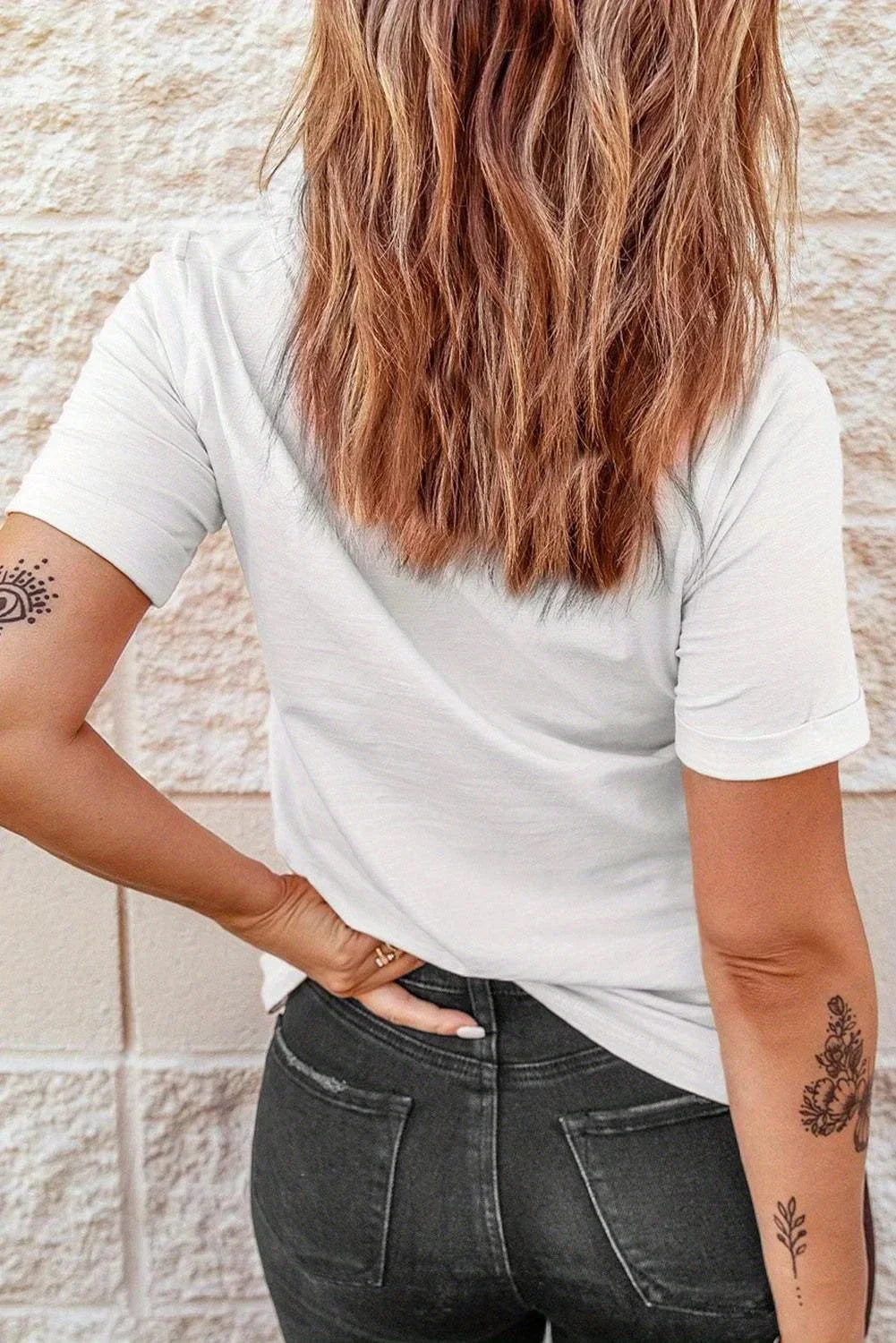 Ropa informal con cuello redondo para mujer, Top para todas las estaciones, camiseta con estampado de diseño de gato divertido para escalar, ropa estética de manga corta