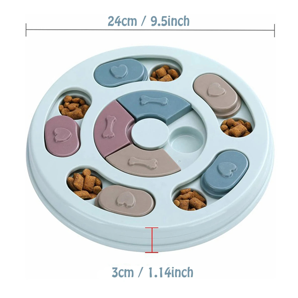 Cuenco oculto de comida para perros, entrenamiento de comida lenta, juguete educativo para perros para aliviar el aburrimiento, juguete educativo interactivo de alimentación